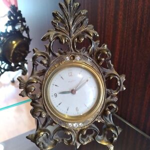 Bayard Vintage Gold Ornate Clock Made in France